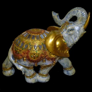 Фотография Сувенир слон большой с камнями 3712 45см