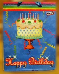 Приобретаем в Великих Луках Пакет подарочный Happy Birthday Торт