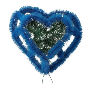Товар Фон ритуальный BLUE Сердце 2-яруса к16-р70-ц54-лк48 63см