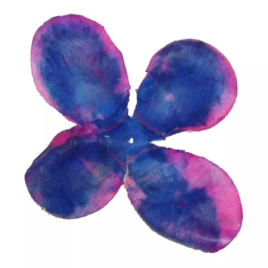 Заг-ка для розы YZ-65 синей с роз.кантом 4-кон. мал. кругл. 10,5-13,5см 1379шт/кг фото 1