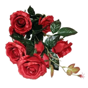 Купить  Букет с 7 розами и 2 бутона КРАСНАЯ 76см
