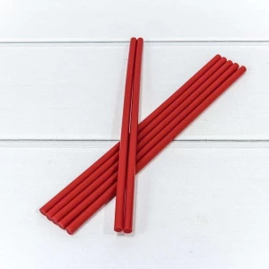 Фото Клей "Термопластичный" (палочка) Красный 0,7см x 25см (1 кг = 102 штуки) 0002016/19
