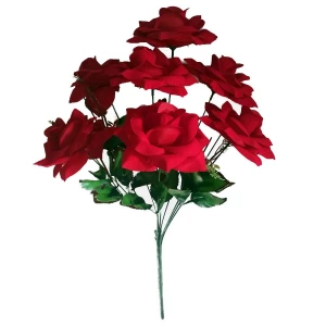 Фотография Букет бархатных роз на 7 голов 52см 202-469