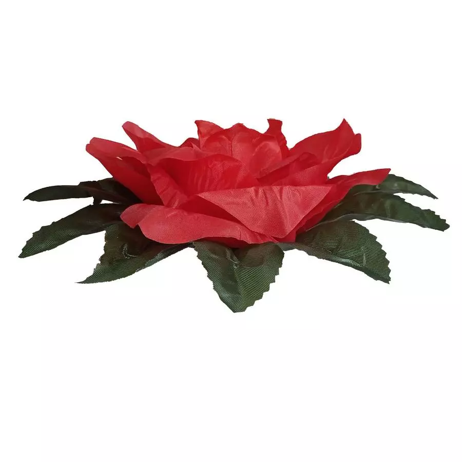 Головка розы Геся с листом 6сл 26см 1-1-3 337АБ-л086-204-201-191-107 1/14 фото 1