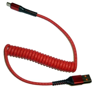 Картинка Кабель USB MicroUSB пружинка цветной
