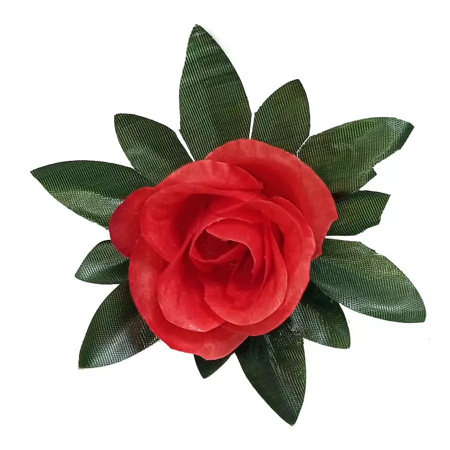 Фотография Головка розы Даница с листом 4сл 13,5см 438АБВ-л068-191-173-172 1/28