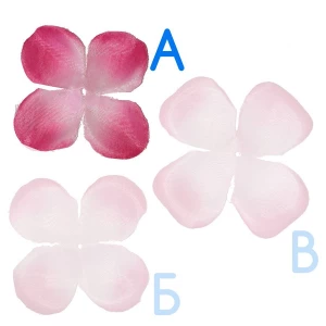 Картинка Заготовка для розы 190-3 Розовая загнут. 4-кон. (x1) 10см 2227шт/кг