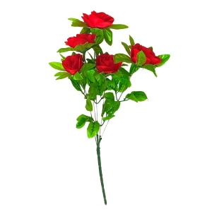 Фотография Букет искусственных роз на 5 голов СБРМ 53см 244-343