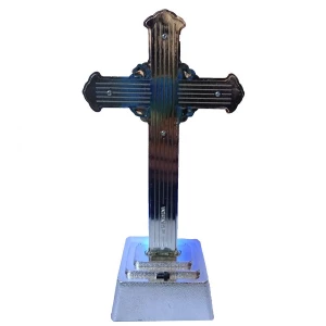 Заказываем в Норильске Сувенир Silver Иисус крест с подсветкой 3546 23см