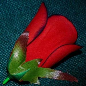 Картинка Головка розы бархат 2сл 7,5см с листом 201-202-л03-106-059-001 1/50