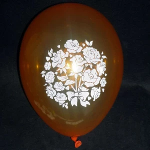 Картинка Воздушный шар (32см) Цветы (оптом - 100 штук)