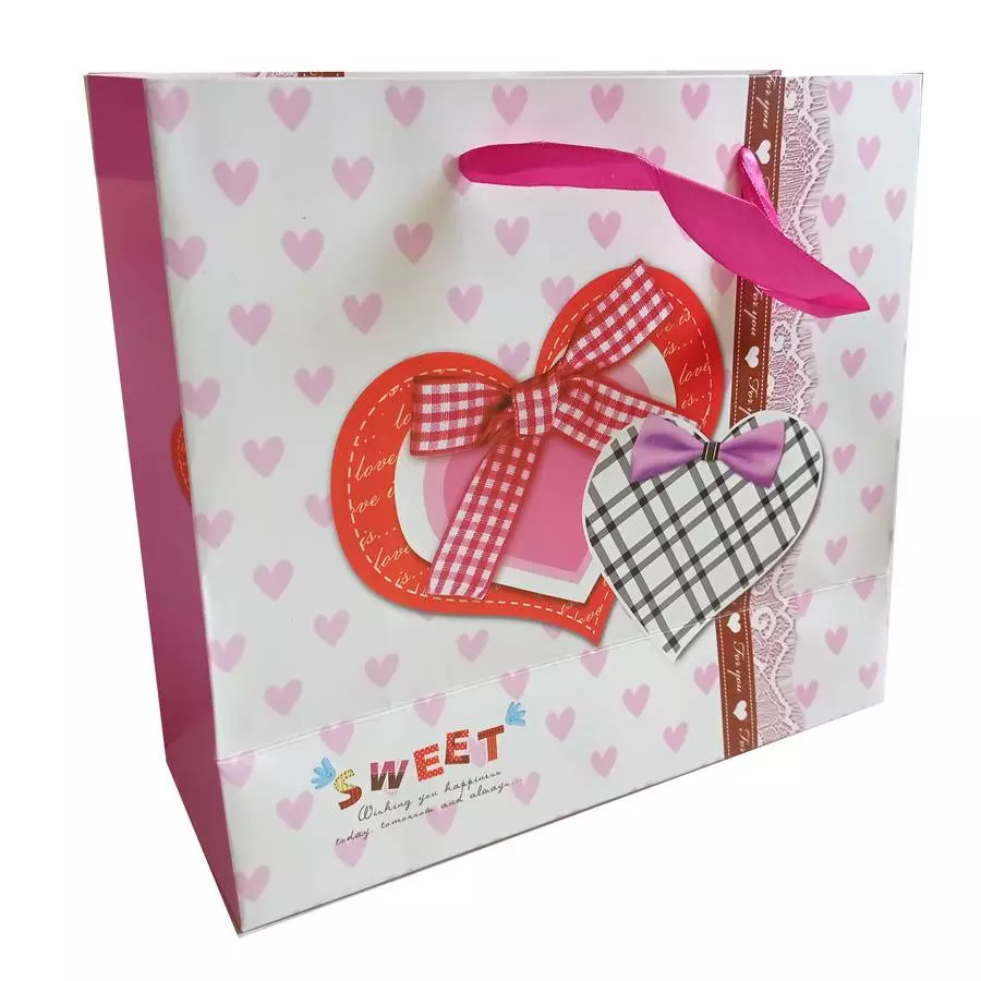 Подар.пакет Sweet Double Heart 245x265мм фото 3