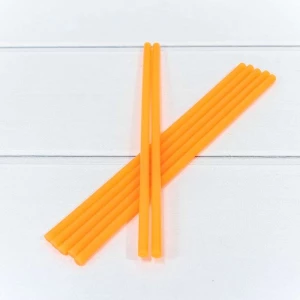 Фото Клей "Термопластичный" (палочка) Оранжевый 0,7см x 25см (1 кг = 102 штуки) 0002016/22