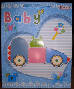 Фотка Подарочный пакет Baby голубая