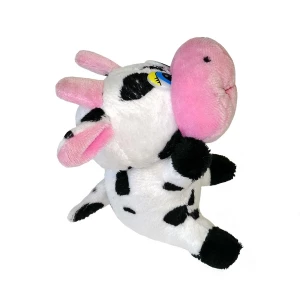Фото Мягкая игрушка Коровка с розовым ртом 12см