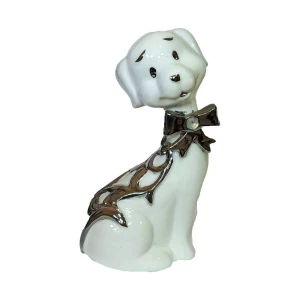 Фотка Сувенир Собака белая с бантом 4551