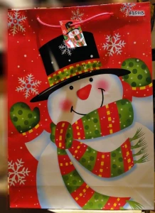 Фотка Пакет подарочный Снеговик