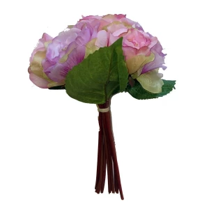 Заказываем  Розочка интерьерная связка с листьями 886-17 30см
