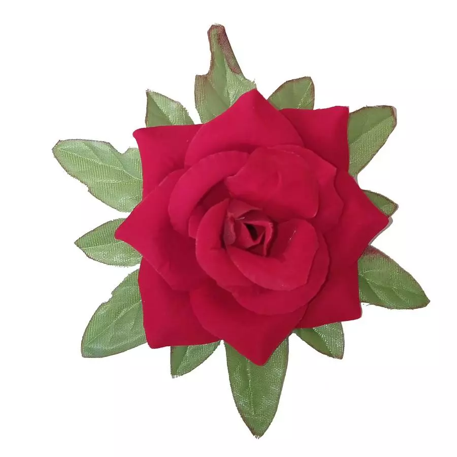Фотография Головка розы Минивер барх. с листом 5сл 18см 1-1-2 448АБВ-л081-191-198-201 1/30