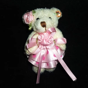 Купить Мягкая игрушка мишка в платье с бантом