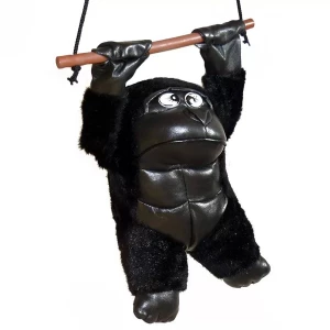 Фото Мягкая игрушка Чёрная обезьяна на веревке Горилла