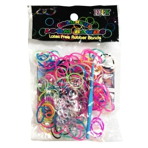 Купить Резинки для плет. Neon Mix 200-250 шт + крючок + 12 клипс