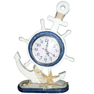 Фотка Настольные часы Якорь с морской звездой 32см 3812