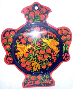 Картинка Сухарница с хохломской росписью "Самовар" 10037