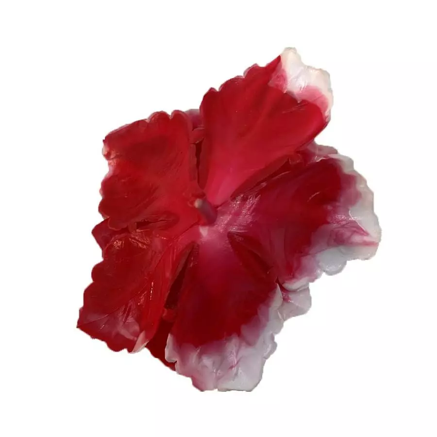 Головка розы Кристали (пластиковая) красная 5сл 7,5см 1/30 фото 1